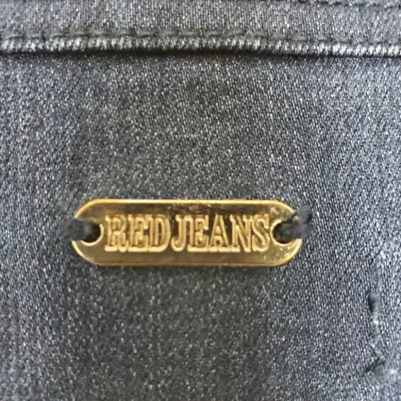 Red Jeans NYC Graphic Denim Jean Shift Dress Size S - Picture 8 of 13